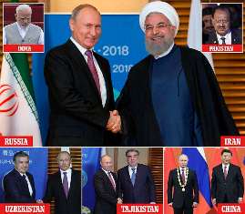 Trump dibuat Jengkel, Putin Jabat Tangan Pemimpin Iran